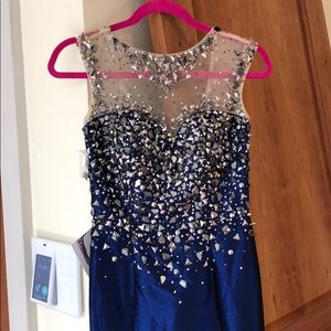 Dark Blue Mermaid Pageant/Prom Dress